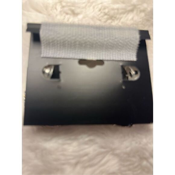 NWT Noir Silver Hoop Earrings - Picture 3 of 3